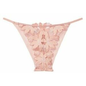 Victorias Secret Floral embroidery Brazilian panty xl